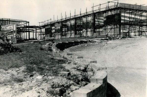 Picture of the College being built